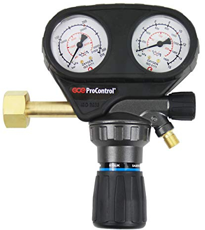 Riduttore di pressione dell'ossigeno GCE ProControl (0-10 bar), 200 bar, secondo DIN EN ISO 2503