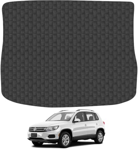 Compatible with VW Tiguan (2008-2016) 3mm Rubber Boot Mat | Tailored Fit Durable Boot Liner Full Coverage Protection Waterproof Accessories Easy Clean Anti Slip Made in the UK