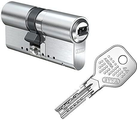EVVA Akura 44 Doppelzylinder 30/35 inkl. 5 Schlüssel | Türzylinder mit Kopierschutz Not und Gefahrenfunktion Bohrschutz und Ziehschutz | Patentschutz bis 2037 | Sicherungskarte (Einzelschließung)