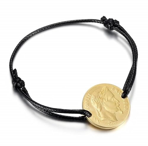 BOBIJOO Jewelry - Bracelet Cordon Napoléon Homme Femme Acier Or