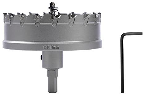 Dribotway Bi-Metall Lochsäge 100mm Hartmetall Heavy Duty Industrial Grade Edelstahl Lochschneider für Mental Wood Edelstahl Kunststoff Kupfer