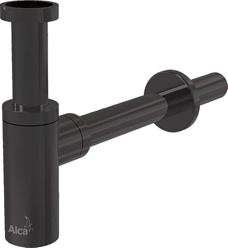 Alca - Sifón para lavabo DN32, pistola de metal cepillado (A400-GM-B) - A400-GM-B