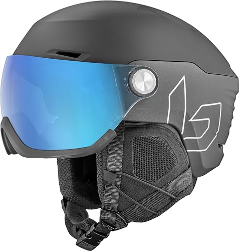 Bollé V-RYFT Pure Black Coal Matte L 59-62cm - Photochromic Blue Cat 1 to 3 - Casques de Ski - Black Coal Matte - Photochromic Blue Cat 1 to 3 - Taille L - Unisexe - Adulte