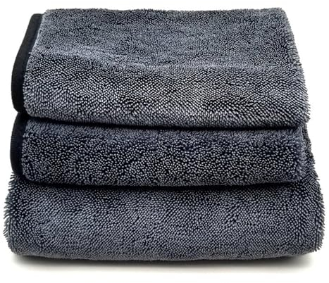 Yeria 3 Pièces Chiffon Magique pour Douche, Extra Absorbant pour la Maison, Nettoyage Réutilisable en Microfibre sans Traces pour Verre, Voiture, Cuisine, Salle de Bain
