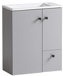 Schildmeyer Lugo Waschtisch 157397, Platingrau, 50,0 x 25,0 x 60,0 cm