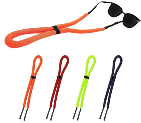 RDNKVB 4pcs Schwimmfähig Anti-Verlust Brillenband für Wassersport Sonnen Brillenhalter Brillenbänder Herren Damen (70cm) (4 Farben)