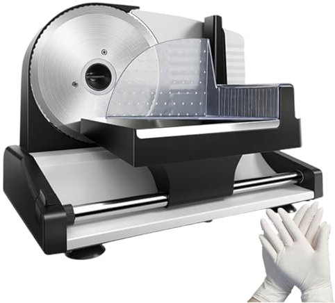 forplubossmmp Cortadora De Alimentos Eléctrica Cortadora De Tostadas Comercial para El Hogar - Máquina Cortadora De Acero Inoxidable - Picadora De Carne Comercial - Máquina Cortadora De Carne Vegetal