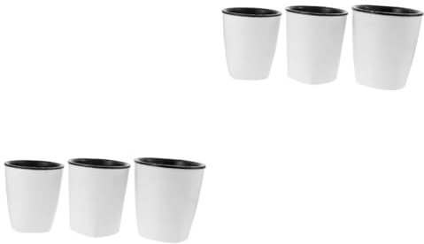 VINTORKY 6 STK Hydroponischer Blumentopf Selbstbewässernde Töpfe Hydrokultur Blumentopf Afrikanische Veilchen-töpfe Terrarium Sukkulenten-übertopf Pflanzentöpfe Mit Weiß Kunststoffrohstoff
