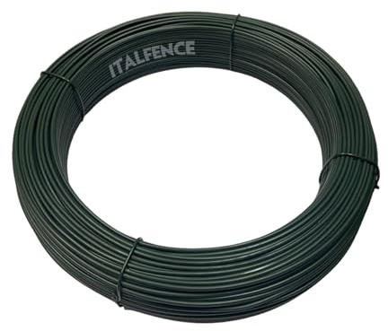 Italfence - Eisendraht, bindedraht, verzinkt und grün kunststoffbeschichtet, 100m (verschiedene Durchmesser) [Ø1,80mm]