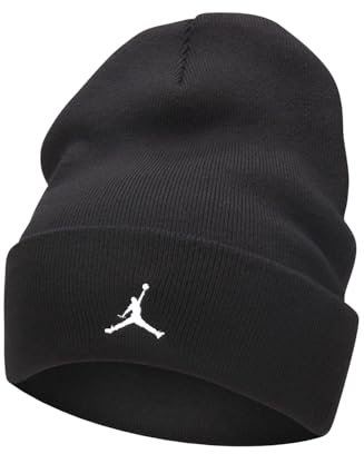 Nike U J Peak Ess Cappelli, Nero/Bianco, Taglia Unica Unisex-Bambini e Ragazzi