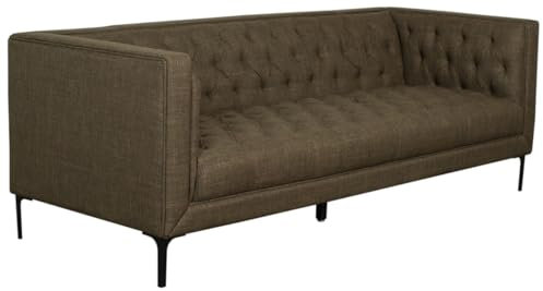 MR. DEKO Lounge Sofa Troia Dreisitzer | Modernes 3-Sitzer Sofagarnitur mit gesteppter Polsterung | Polstercouch Wohnzimmer | Sofas & Couches | Furniture Livingroom | HxBxT ca. 74x205x85 cm