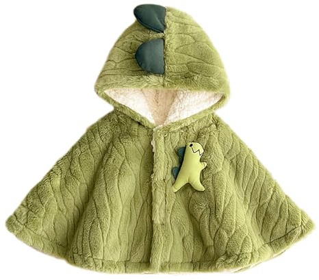 Nemopter söt baby pojkar flickor huva cape ull mjuk poncho cape vindtät vinter höst utomhus kläder varm halsduk för barn 0–3 år, dinosaurier, 1-3 Jahre