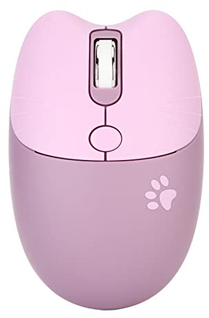 Phefop Ratón Inalámbrico con Forma de Gato Púrpura Ratón USB 2 4G para Ordenador Portátil y PC Ratón Silencioso Pequeño y Ligero para Oficina Hogar y Viaje