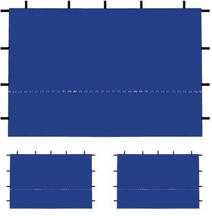 Pannelli laterali per gazebo, 3 pezzi, pareti laterali per tenda, 3 x 2 m, impermeabili, antivento, per gazebo e per dare privacy, protezione UV, parasole, solo parete laterale