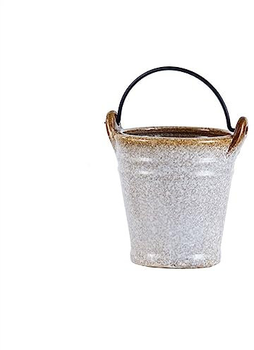 zhangrui1888 Ice Bucket Ceramic Bar Ice Bucket Coffee Shop Restaurant Bar Food Bowl Fried Chicken Fries Bucket Snack Storage Bucket Ice & Beverage Bucket(Small)