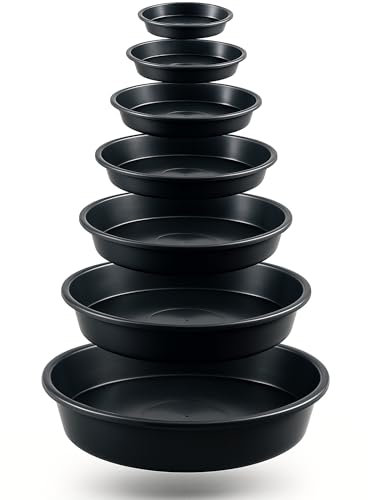 Round Black Plastic Plant Pot Saucer Tray – Multiple Sizes (18–60cm) & Pack Options – Durable Drip Trays for Indoor Outdoor Use (Ø50cm, 1, Piece)