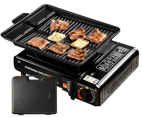 Fornello da Campeggio - Fornello Cucina Esterno Con Bruciatore,Regolazione Fiamma Semplice, Bruciatore Regolabile con Accensione Piezo per Cucina all'Aperto, Barbecue e Attività Outdoor