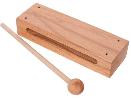 KONTONTY Holzblock Mit Schlägel Schlaginstrument Musik-rhythmusblock Mit Hammer Für Xylophon Glockenspiel Rhythmusunterricht