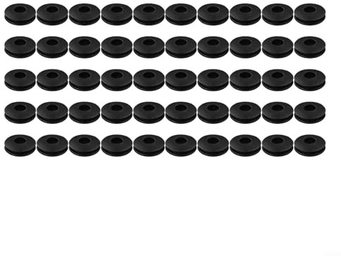 Round Plastic Eyelets Set Tarpaulin Fasteners Installation Kit Weather Resistant Pool Cover Grommets With 3 Components For Outdoor Use(50pcs Black)