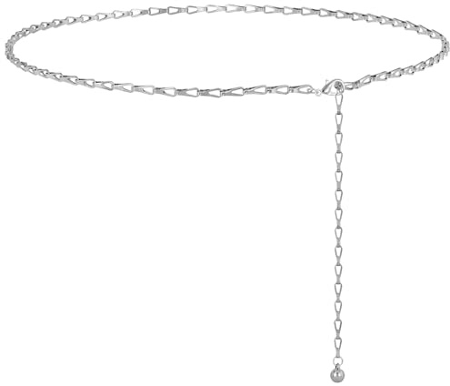 JasGood Damen Taillenkettengürtel Mode Kettengürtel Verstellbarer Taillenkette Metall Goldener Gürtel für Kleider