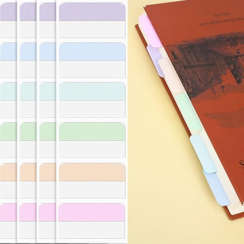 240 Stück Kleberegisterkarten Seitenmarker Selbstklebend Page Markers Tabs Haftnotizen zum Markieren Beschriften Klebezettel Tabs für Büro, Dokumente, Bücher, Tagebuch