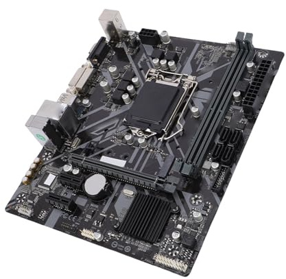 Goshyda Carte Mère H310M-D2VX-SI 2.0 M-ATX Compatible avec LGA 1151 I7/i5/i3, Double Canal DDR4 32 Go avec Extension DVI/VGA et PCI-E 3.0