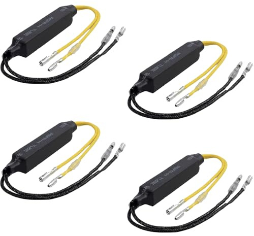 AMISENK 4PCS Widerstände Beseitigen Sie Fehlercodes Bei LED Lampen Und Verhindern Sie Schnelles Blinken Für Die Meisten Motorräder Universeller Blinkerwiderstand