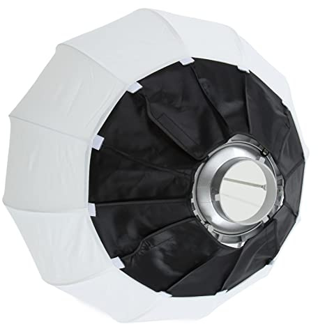 Tbest Softbox Pieghevole Stile Lanterna per Supporto Illuminazione Fotografica Professionale Softbox Sferico 360° Luce a Tutto Tondo Registrazione Video Ritratto Bambini Commerciali (65 cm)