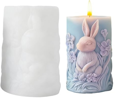 Silikonform Ostern Kerzen, DIY Kerzenformen Silikon Ostern, Silikonformen Gießformen Ostern, Gießformen Silikon Für Kerzen Osterdeko (B)