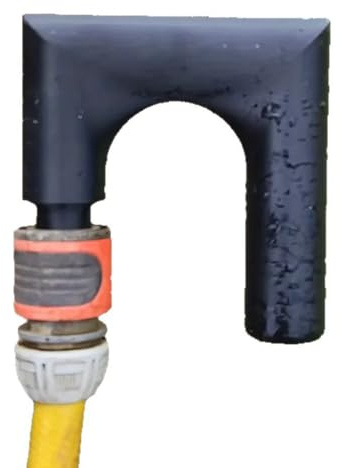 Schlauchhalter für den Außenbereich, Wandhalterung für Garten, Hinterhof, Pool & Autowäsche, PVC-Rohrorganizer, 12 x 12 x 2,5 cm, Schwarz