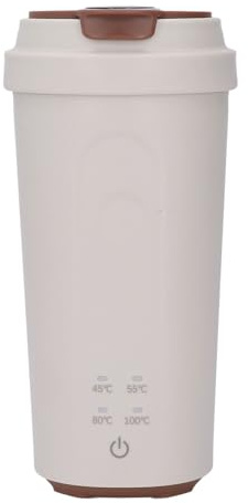 Focket Resevattenkokare, 300W 500ml bärbar liten vattenkokare med 4 temperaturkontroller, 304 rostfritt stål, snabbkokande varmvattenberedare för te, kaffe, mjölk