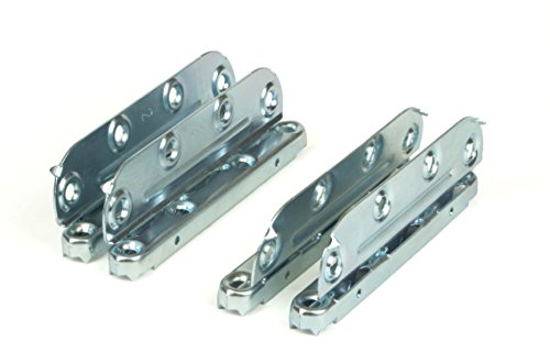 Gedotec Bettbeschlag Bettverbinder-Beschlag Lattenrost Möbelverbinder zum Schrauben | Höhe 100 mm | Einhänge-Verbinder für stabile Bettkonstruktionen | 1 Set - Möbelbeschläge Einhängebeschlag 8-teilig