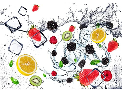Runa Art Fototapete Küche Obst 352 x 250 cm Vlies Tapeten XXL Moderne Wandtapete Wohnzimmer Schlafzimmer Bunt 9421011b