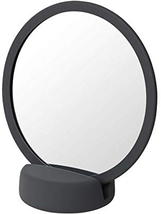 blomus 69160 - Specchio cosmetico con magnete, 17 x 9 x 18,5 cm, colore: Grigio