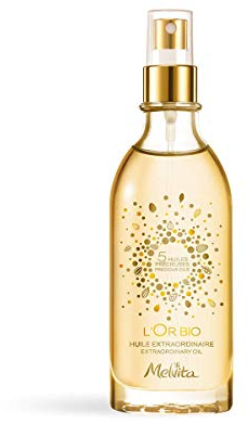 Melvita - Huile Extraordinaire L'Or Bio - Soin Visage, Corps et Cheveux - 50% d'Huile d'Argan Bio - Certifié Bio, 100% Naturel, Vegan - Fabriqué en France - Flacon Pompe 100 ml