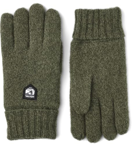 Hestra Uni Basic Wool 5-Finger Glove Winter Weather Insulated Wool Gloves for Outdoor Everyday, Hiking for Men & Women