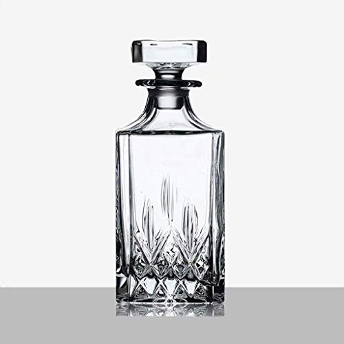 Panduo Conjunto de decantores Decantador de Wine Crystal Wine Decanter Crystal Glass Whiskey Bottle Decanter 800ml Wine Decanter Set Crystal (Color : #1)