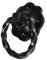 Hammer and Tongs - Twisted Rose Gate Handle - W75mm - Black