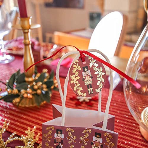 Luck and Luck 8 Weihnachten Nussknacker Geschenkanhänger, Festliche Geschenkverpackungsanhänger, Nussknacker Weihnachtsetiketten, Weihnachten lose Geschenkanhänger