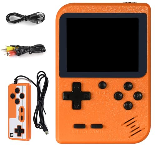 Zexrow Retro Handheld Games Console with 500 Classical Games 3.0-Inch Color Screen Support for Connecting TV Two players 1020mAh Rechargeable Battery Gift for Kids and Adult Video Game