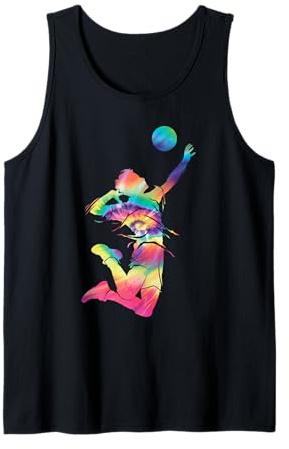 Volleyballspieler Colorsplash Mädchen Kinder Beach Volleyball Tank Top