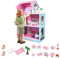 JOIEYOU Puppenhaus aus Holz Puppen Spielhaus 3 Etagen, 70x30x100cm Große Puppenvilla mit Möbeln und Zubehör Dollhouse Spielzeug für Mädchen und Jungen, Typ B