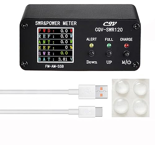 Daroplo CQV-SWR120 120 W SWR SWR-Messgerät Hohe Stehwellenalarmfunktion 240 X 240 Vollfarbdisplay FM-AM-SSB