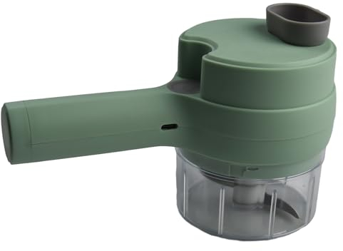 Juego de cortador de verduras eléctrico portátil 4 en 1, procesador de alimentos inalámbrico, mini cortador de carga USB para ajo, cebolla, chile