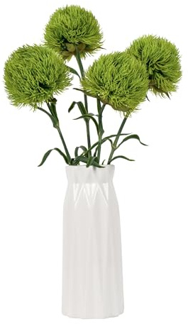 DuHouse Künstliche Dianthus-Stiele, realistische grüne Tricks für Zuhause, Küche, Hochzeit, Hof, Dekoration, 4 Stück (Hellgrün)