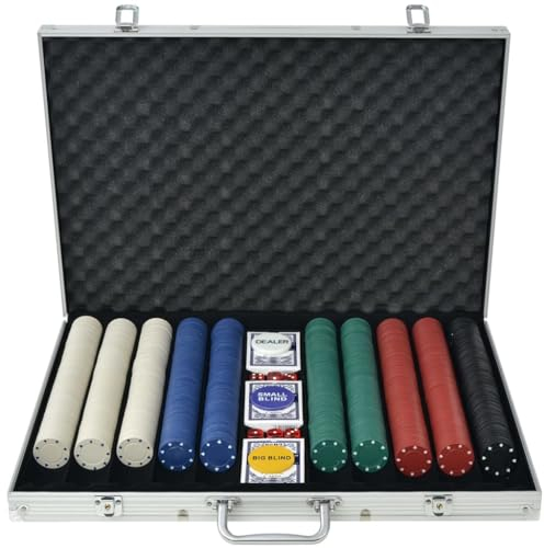 SMTSEC Pokerset mit 1000 Chips Aluminium
