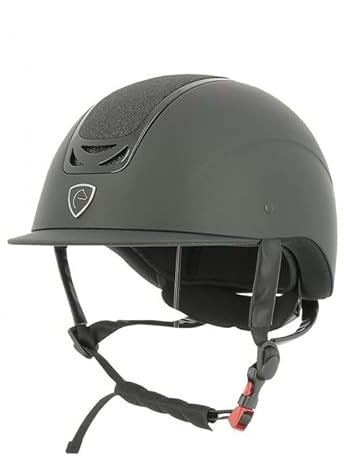 Ekkia EQUITHÈME Reithelm Pepit für Kinder schwarz mit Glitzer, Größe:49-51