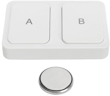 Beufee Interruttori Intelligenti a Doppia Luce, Pulsante Interruttore WiFi Wireless Interruttore Scena Intelligente Pulsante di Controllo a 2 Vie per Dispositivi Domestici Intelligenti, Bianco