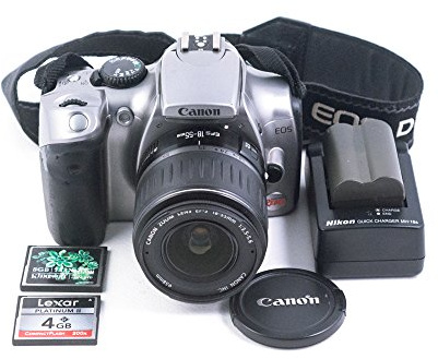 Canon EOS Digital Rebel / 300D 6.3MP DSLR Camera with 18-55mm AF Lens, Gray (Renewed)