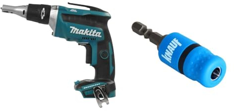 Makita DFS452Z Akku-Trockenbauschrauber (Ohne Ladegerät, 490 W, 18 V) & Knauf Schraubvorsatz Mit Bit-Halter Für Schrauber Und Hand-Bohrmaschinen